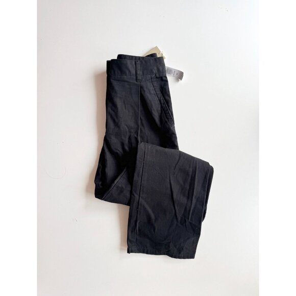 NWT Aritzia WILFRED FREE Latitude GD Black Cotton Twill Pleated Pants, Size 4 - Picture 1 of 11